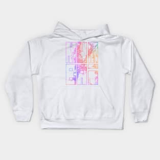 Mumbai, India City Map Typography - Colorful Kids Hoodie